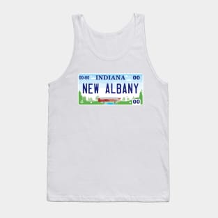 New Albany Indiana License Plate Tank Top